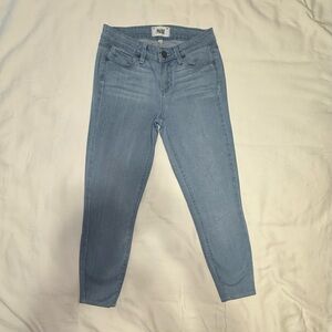PAIGE Women's Light Blue Ankle Jeans